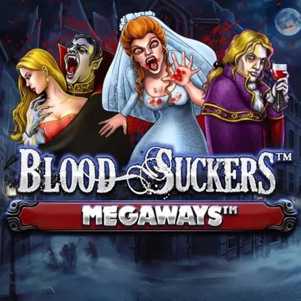 Blood Suckers Megaways slot logo by Red Tiger Gaming at Rollflame Casino