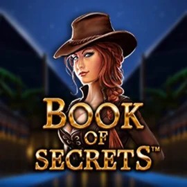 Book of Secrets online game logo by SYNOT Games on rollflames.com