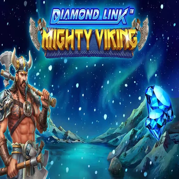 Diamond Link Mighty Viking logo by Greentube at Rollflame Casino