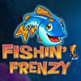 Fishin Frenzy slot logo by Blueprint Gaming at Rollflame Casino