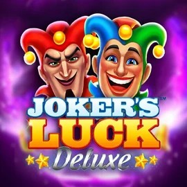 Jokers Luck Deluxe slot logo by Skywind Group at Rollflame Casino