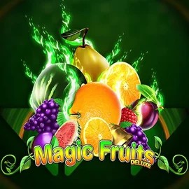Magic Fruits Deluxe slot logo by Wazdan at Rollflame Casino