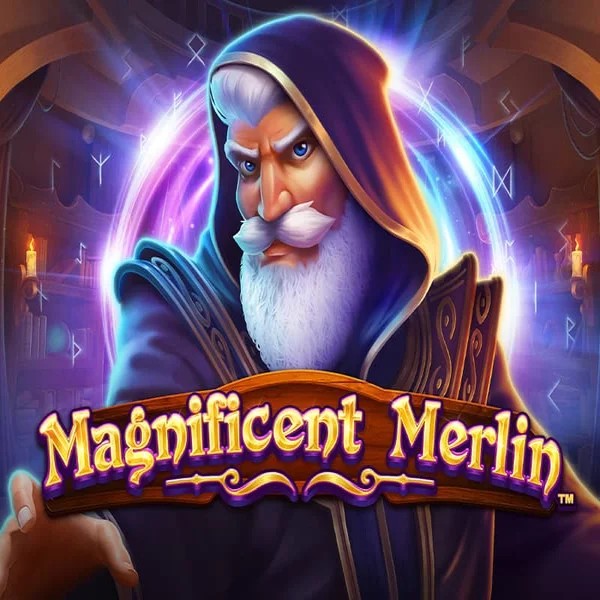 Magnificent Merlin slot logo by Greentube at Rollflame Casino