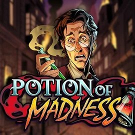 Slots logo of Potion of Madness from Play'n GO at Rollflame Casino