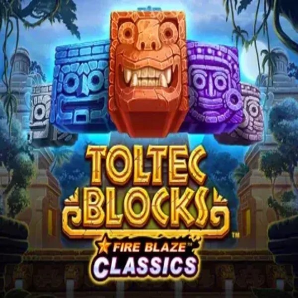 Fire Blaze: Toltec Blocks online game logo by Rarestone Gaming on rollflames.com