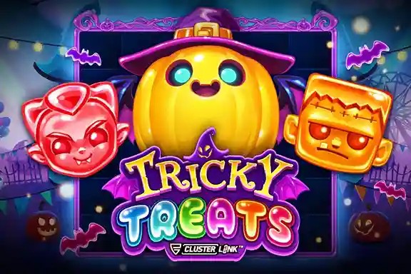 Official Slots logo: Tricky Treats by Push Gaming at Rollflame Casino